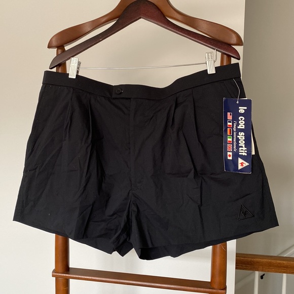 NWT VTG Le coq Sportif Mens Tennis Black Shorts. Size 38. - Picture 4 of 10